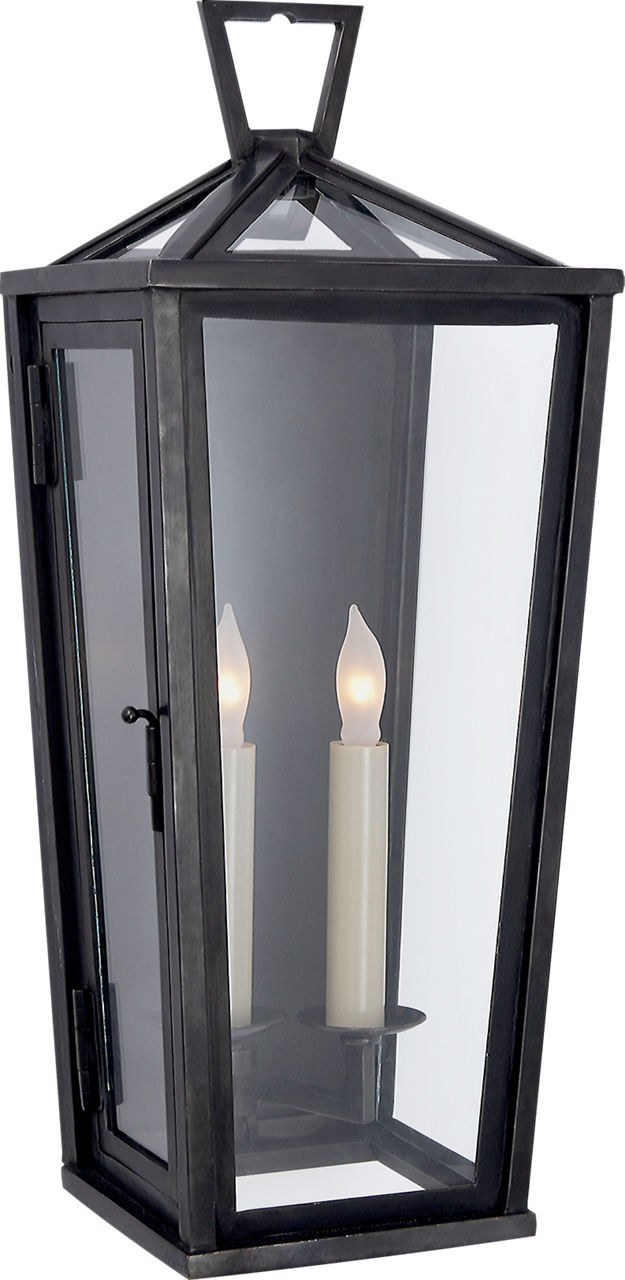 Darlana Small Tall 3/4 Wall Lantern | Bronze