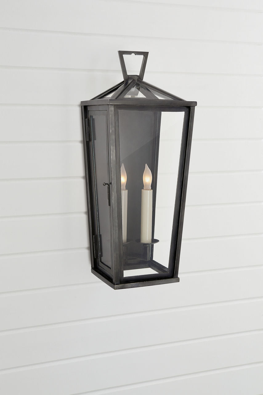 Darlana Small Tall 3/4 Wall Lantern | Bronze