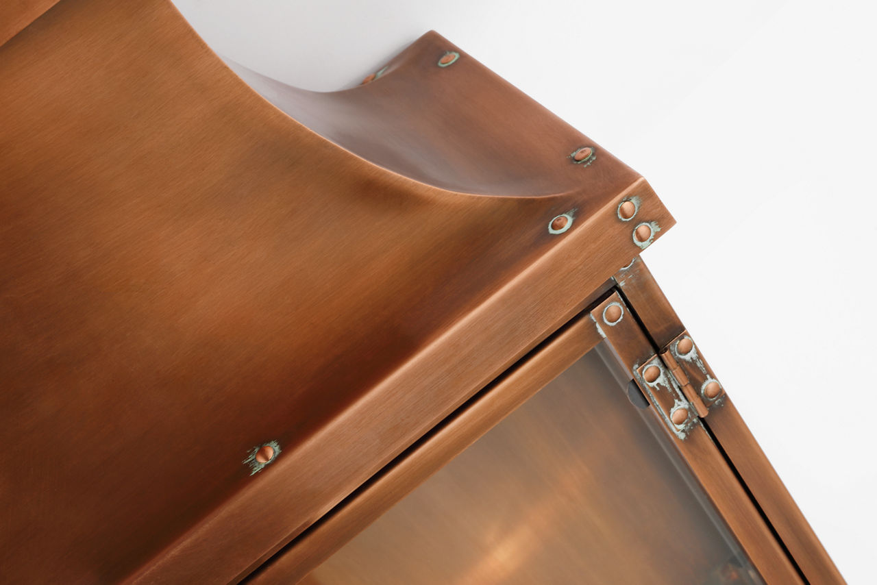 Bedford Wide Tall 3/4 Lantern | Natural Copper