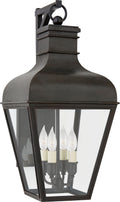 Fremont Small Bracketed Wall Lantern | French Rust | Clear Glass