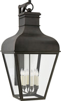 Fremont Grande Bracketed Wall Lantern | French Rust | Clear Glass