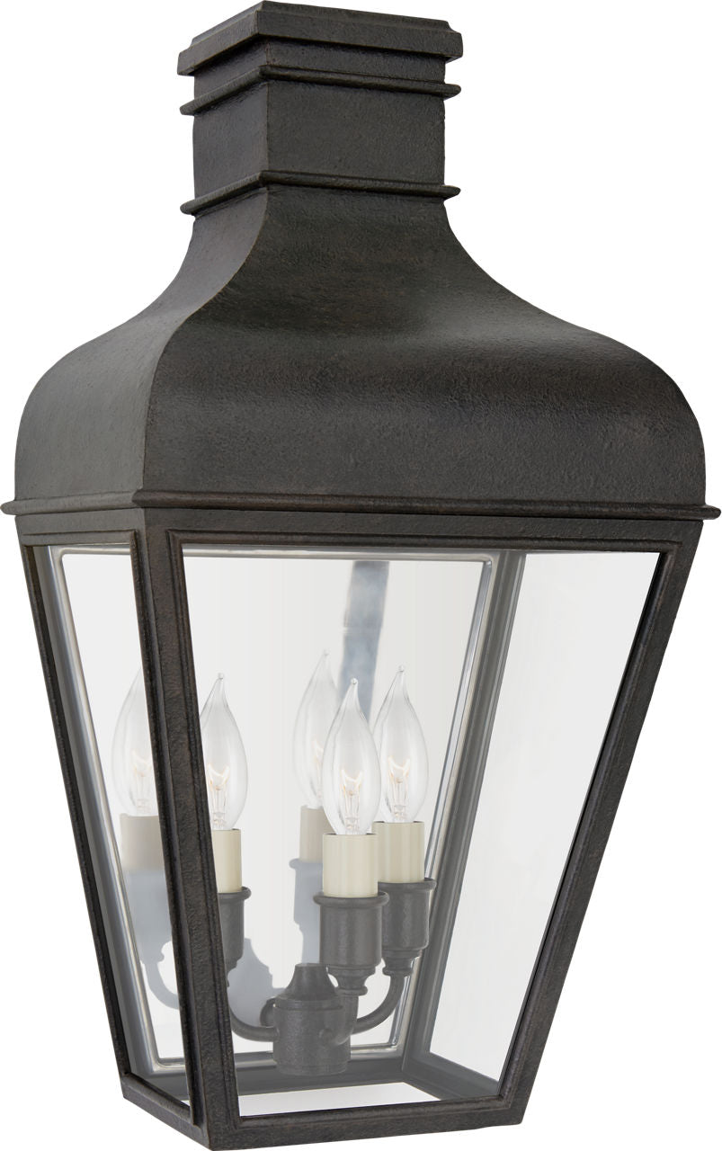 Fremont Small 3/4 Wall Lantern | French Rust | Clear Glass