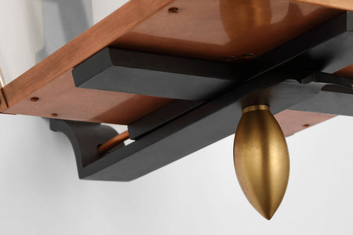 Albermarle Large Bracketed Gas Wall Lantern | Soft Copper and Brass | Clear Glass