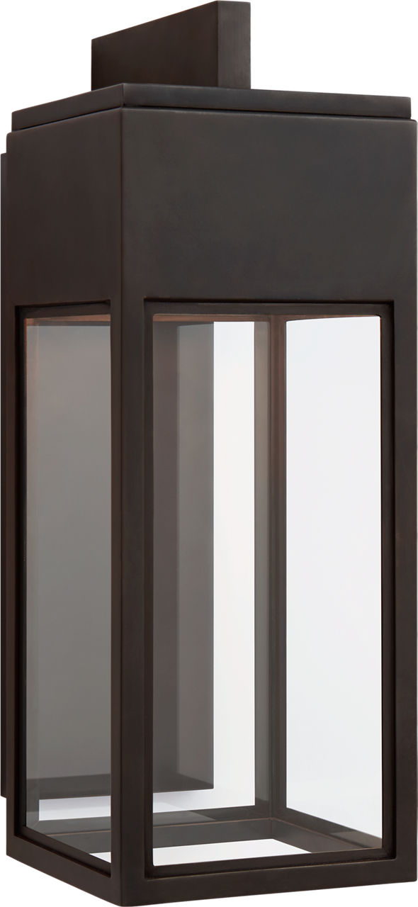 Irvine Medium Bracketed Wall Lantern | Bronze | Clear Glass