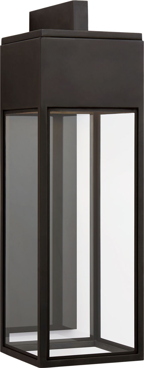Irvine Large Bracketed Wall Lantern | Bronze | Clear Glass