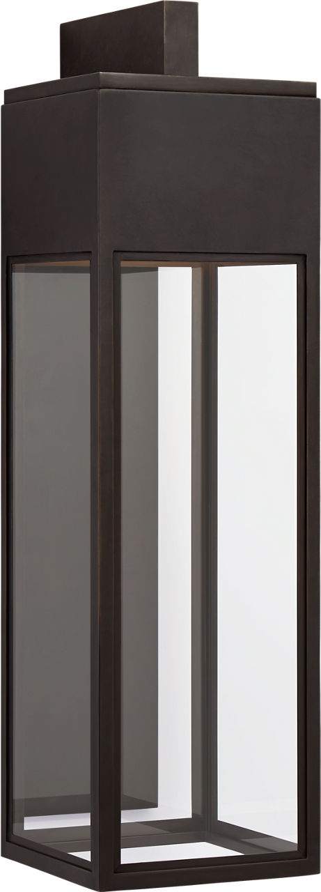 Irvine Grande Bracketed Wall Lantern | Bronze | Clear Glass