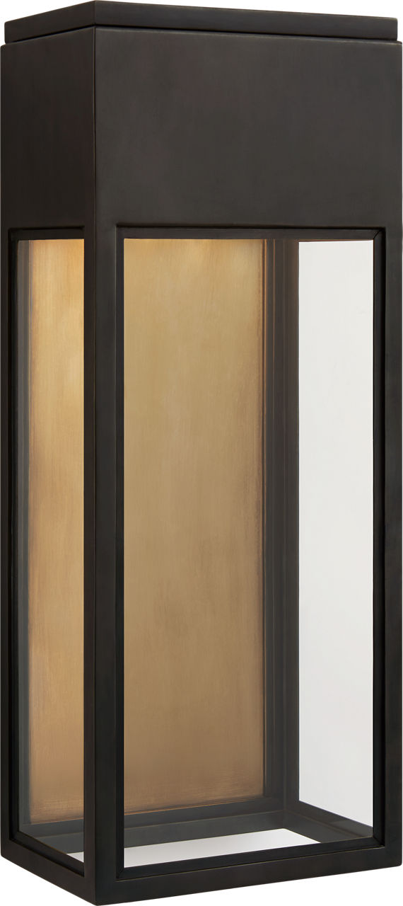 Irvine Medium 3/4 Wall Lantern | Bronze | Clear Glass