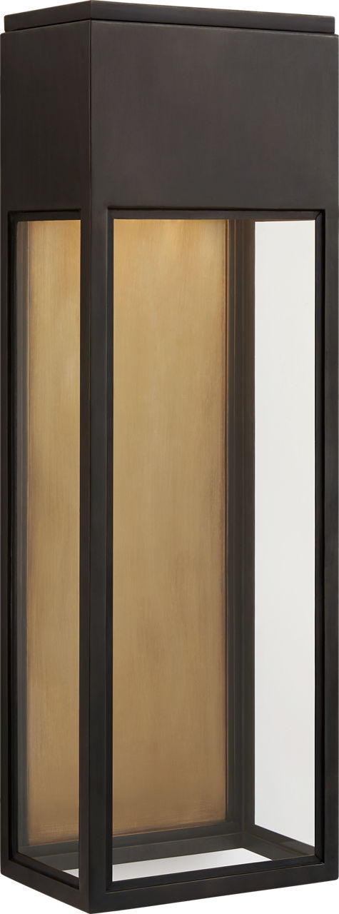 Irvine Large 3/4 Wall Lantern | Bronze | Clear Glass