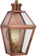 Stratford Small 3/4 Gas Wall Lantern | Soft Copper | Clear Glass