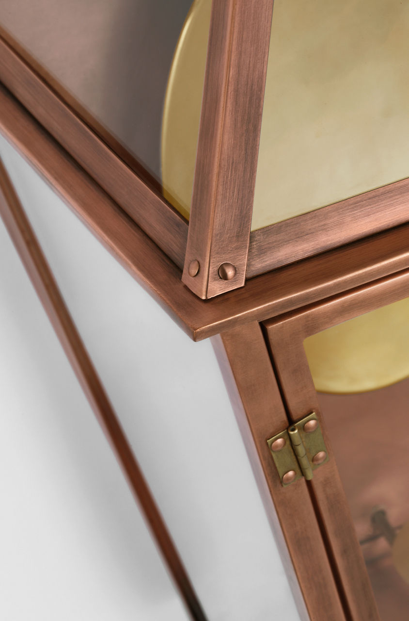 Stratford Medium 3/4 Gas Wall Lantern | Soft Copper | Clear Glass