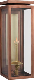Fresno Medium 3/4 Gas Wall Lantern | Soft Copper | Clear Glass