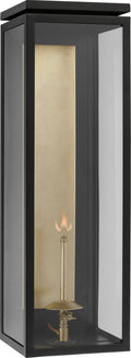 Fresno XL 3/4 Gas Wall Lantern | Matte Black | Clear Glass