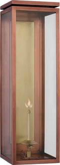 Fresno XL 3/4 Gas Wall Lantern | Soft Copper | Clear Glass