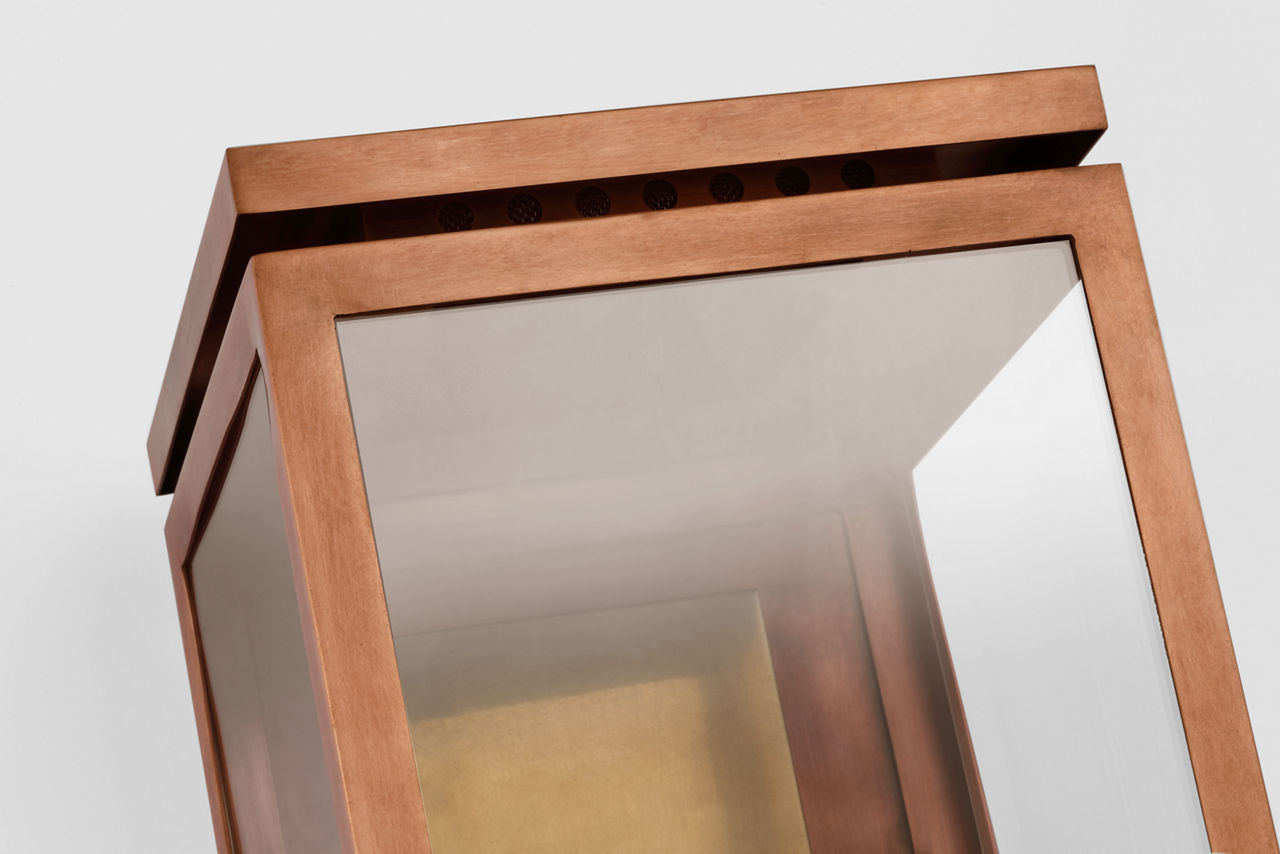 Fresno XL 3/4 Gas Wall Lantern | Soft Copper | Clear Glass