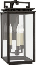 Cheshire Small Bracketed Wall Lantern | Aged Iron | Clear Glass