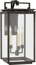 Cheshire Medium Bracketed Wall Lantern | Aged Iron | Clear Glass