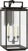 Cheshire Large Bracketed Wall Lantern | Aged Iron | Clear Glass