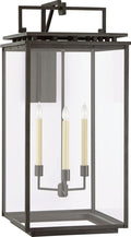 Cheshire Grande Bracketed Wall Lantern | Aged Iron | Clear Glass