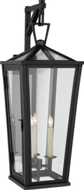 Darlana Medium Tall Bracketed Wall Lantern | Bronze | Clear Glass