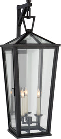 Darlana Large Tall Bracketed Wall Lantern | Bronze | Clear Glass