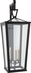 Darlana Grande Tall Bracketed Wall Lantern | Bronze | Clear Glass