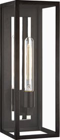 Fresno Large 3/4 Wall Lantern | Aged Iron | Clear Glass