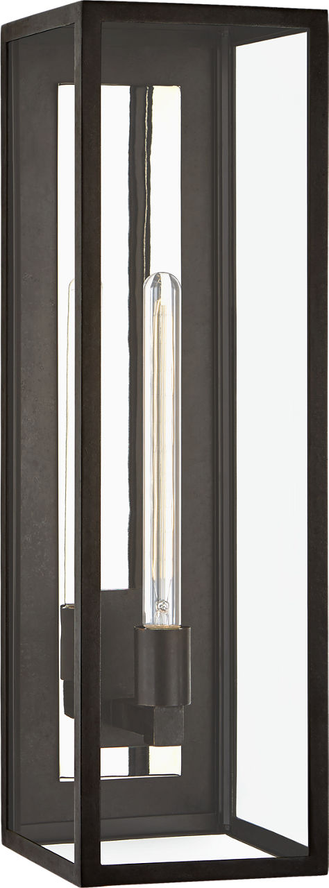 Fresno Grande 3/4 Wall Lantern | Aged Iron | Clear Glass