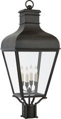 Fremont Post Light | French Rust | Clear Glass