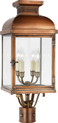 Suffork Post Lantern | Natural Copper | Clear Glass