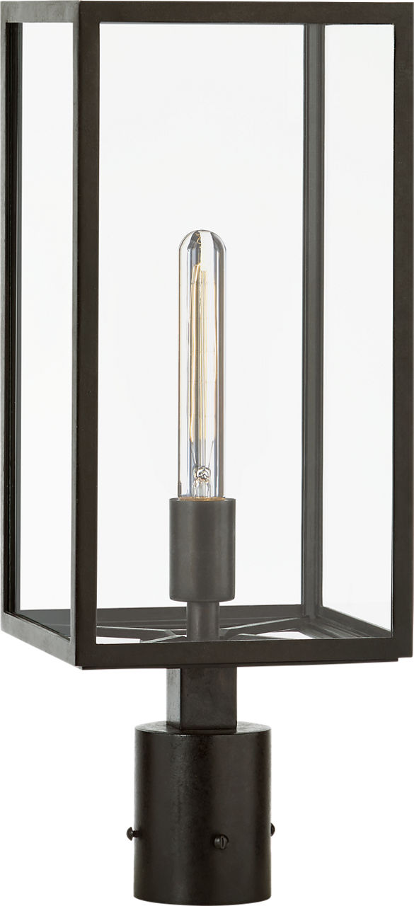 Fresno Post Light | Aged Iron | Clear Glass