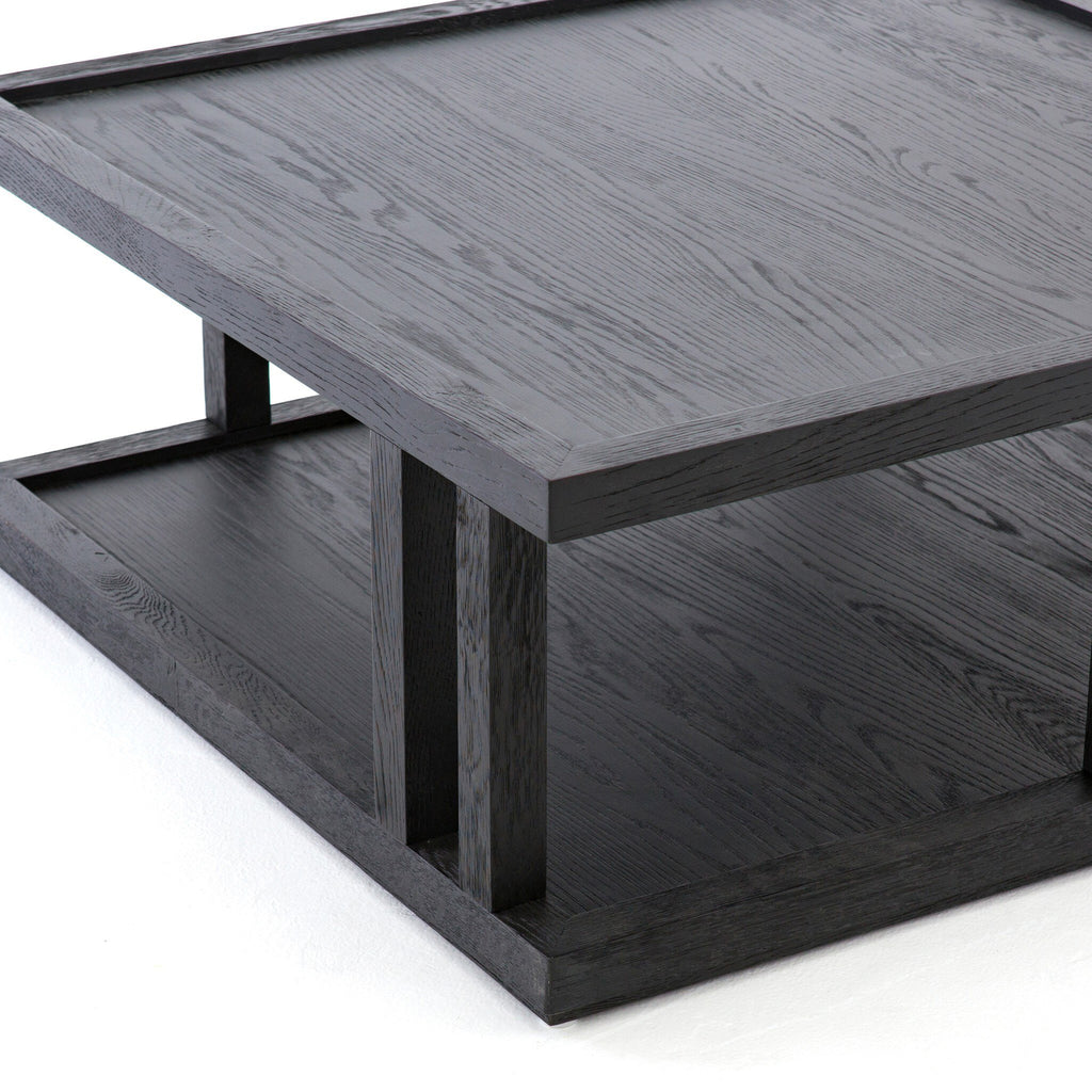 Charley Coffee Table - Drifted Matte Black Veneer
