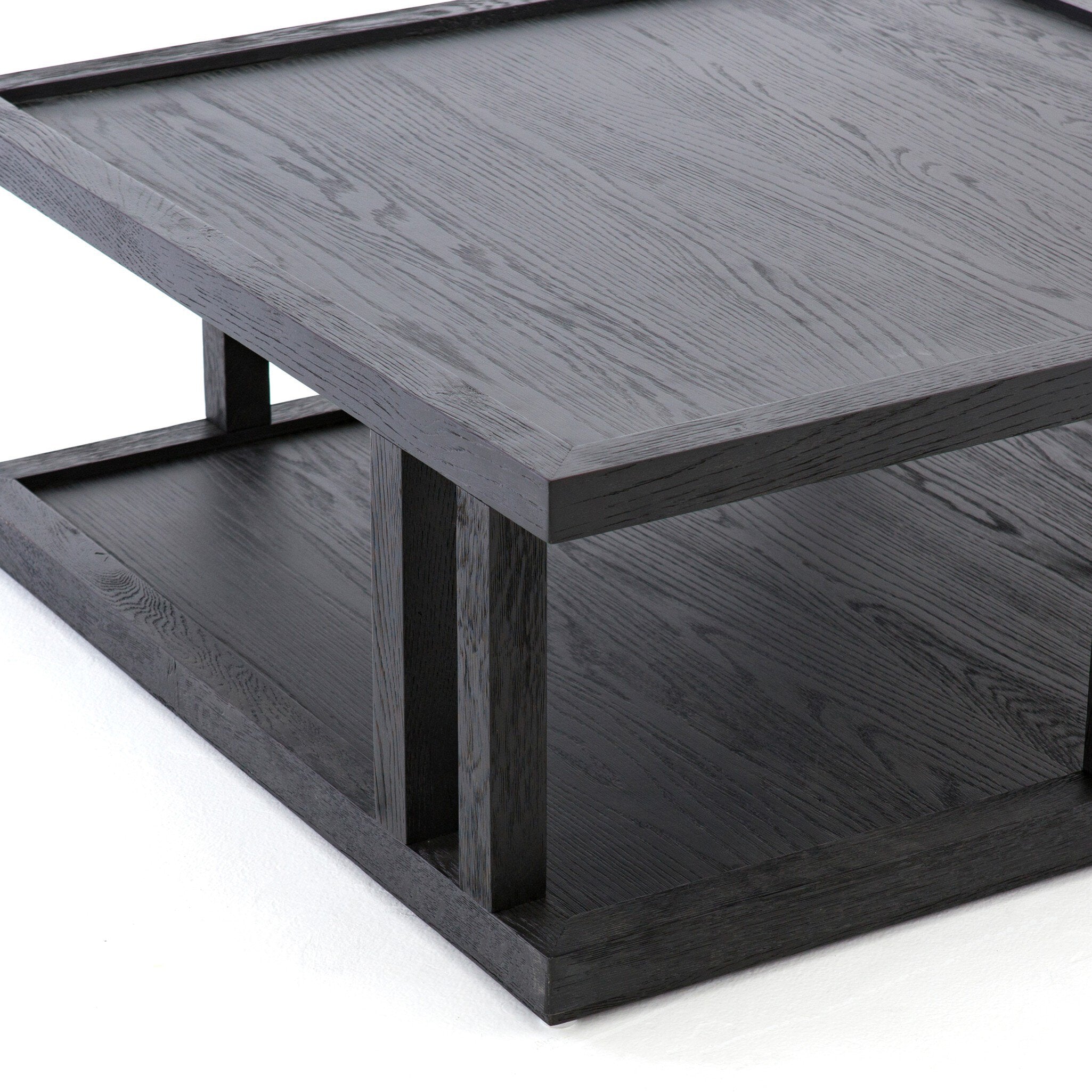 Charley Coffee Table - Drifted Matte Black Veneer