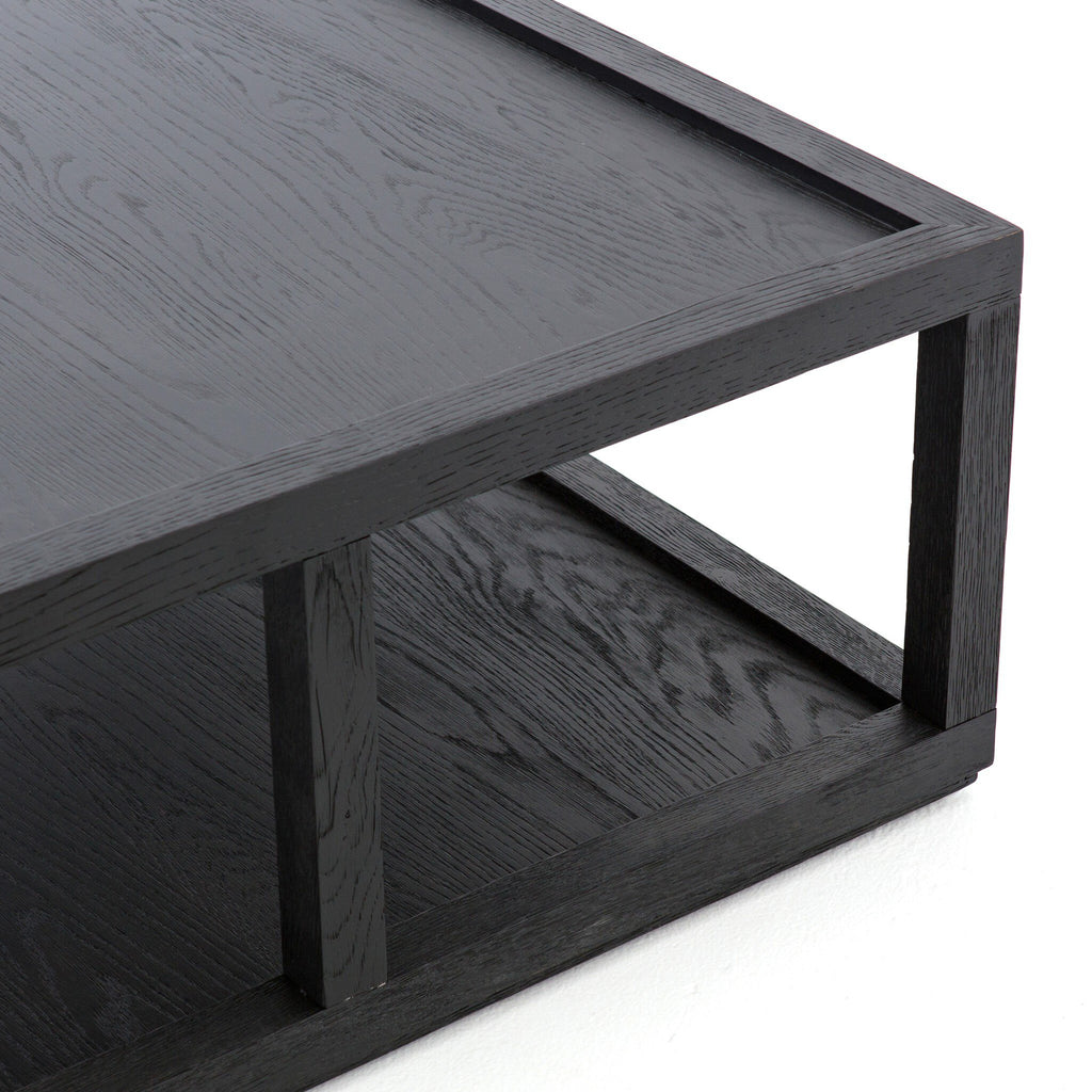 Charley Coffee Table - Drifted Matte Black Veneer
