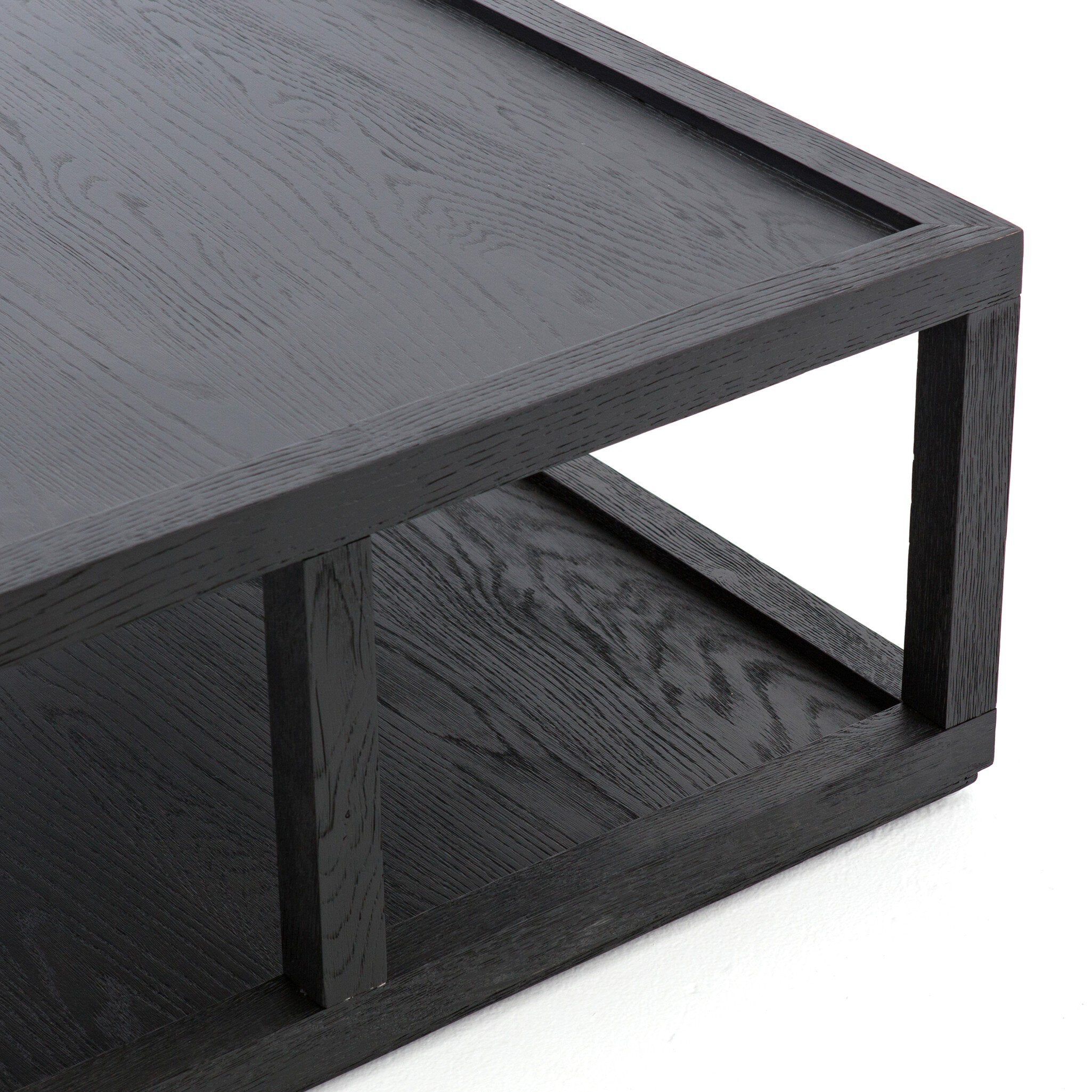 Charley Coffee Table - Drifted Matte Black Veneer