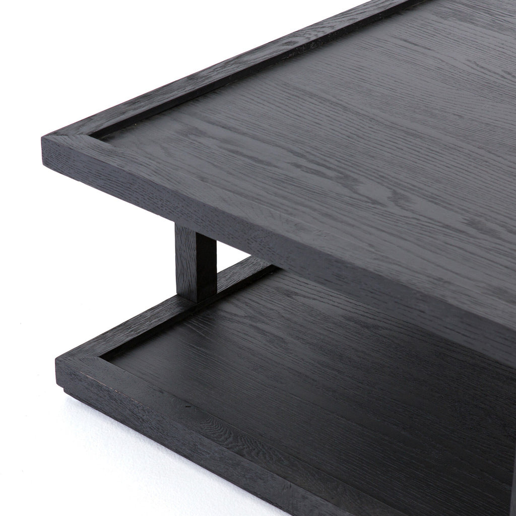 Charley Coffee Table - Drifted Matte Black Veneer
