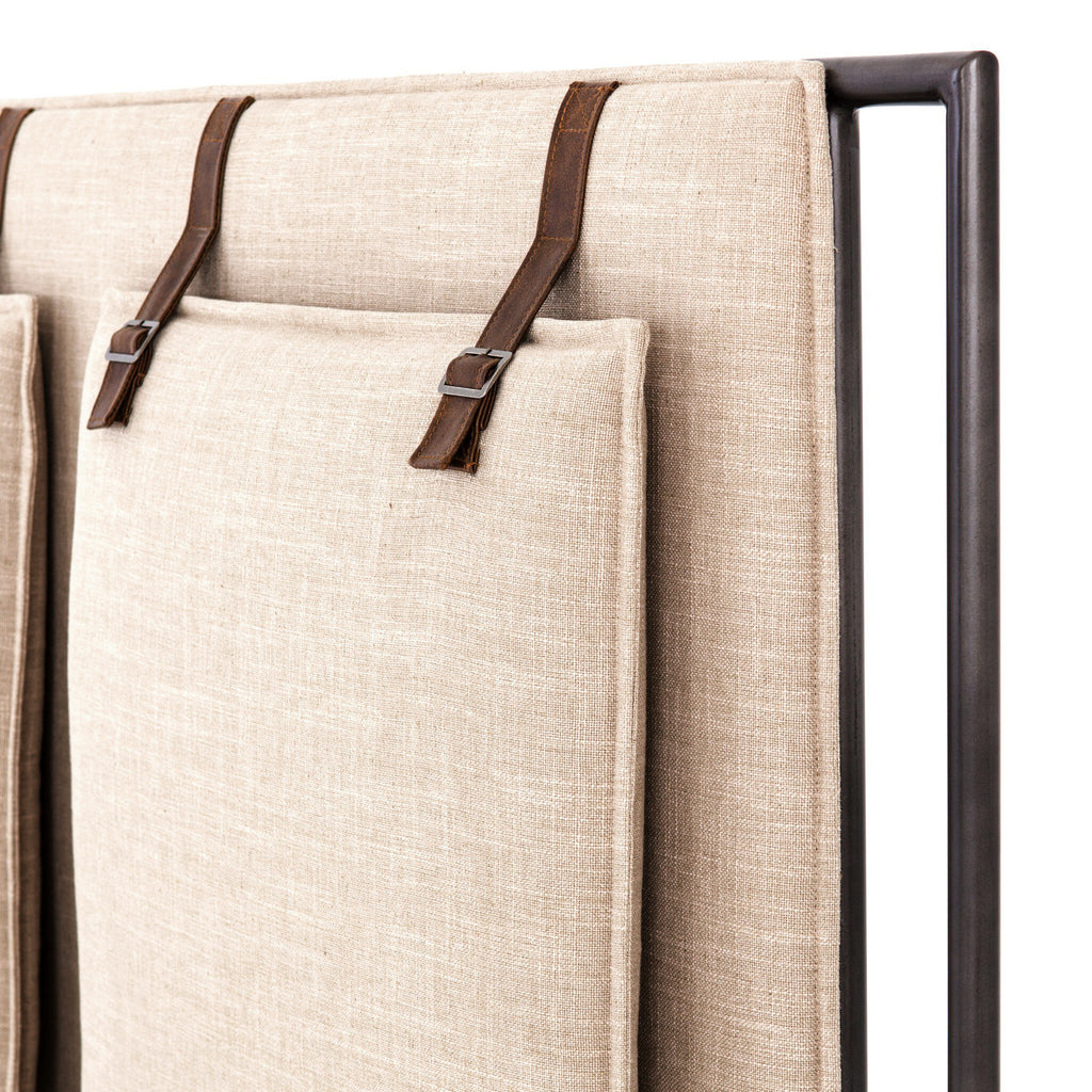 Leigh Upholstered Bed - Palm Ecru | Queen