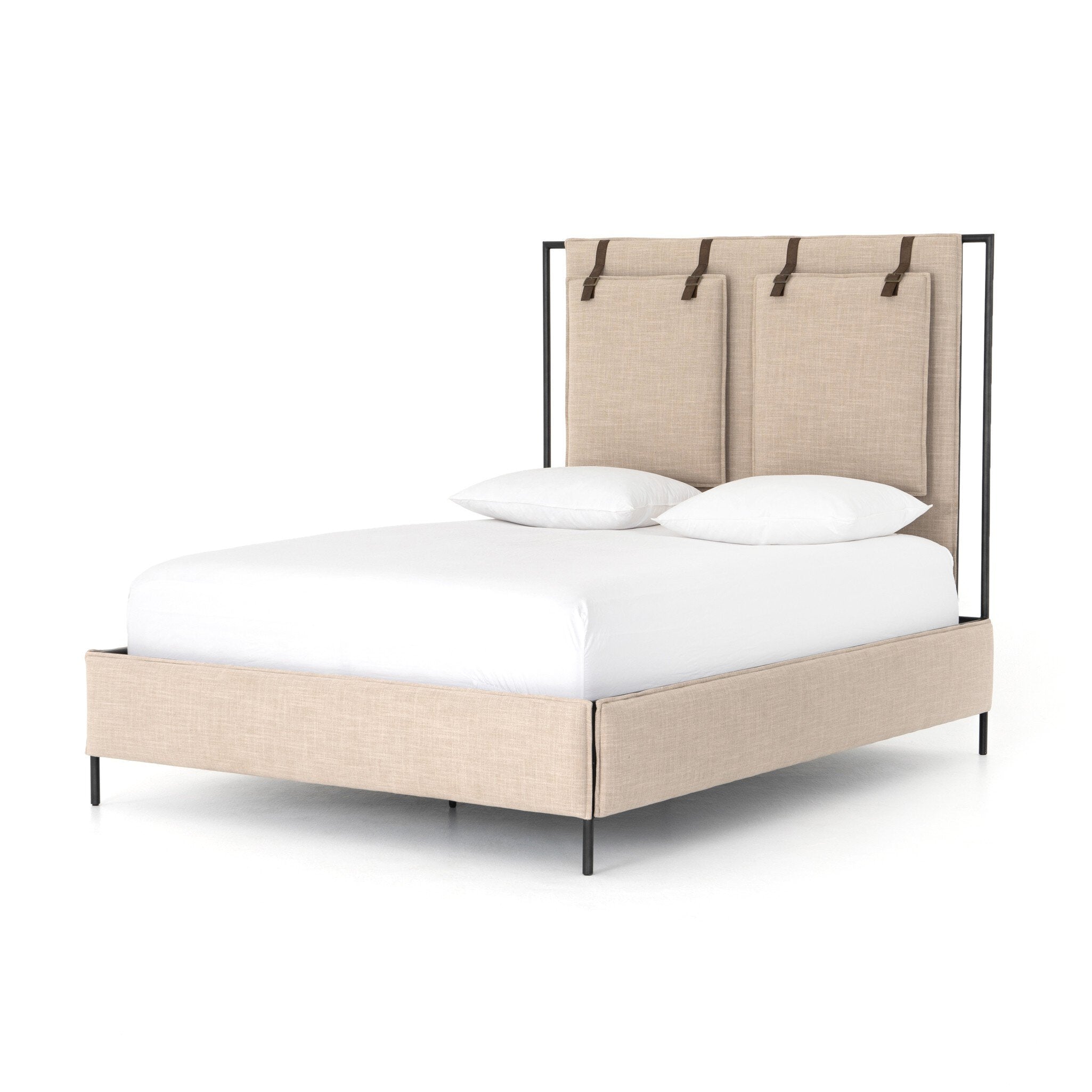 Leigh Upholstered Bed - Palm Ecru | Queen