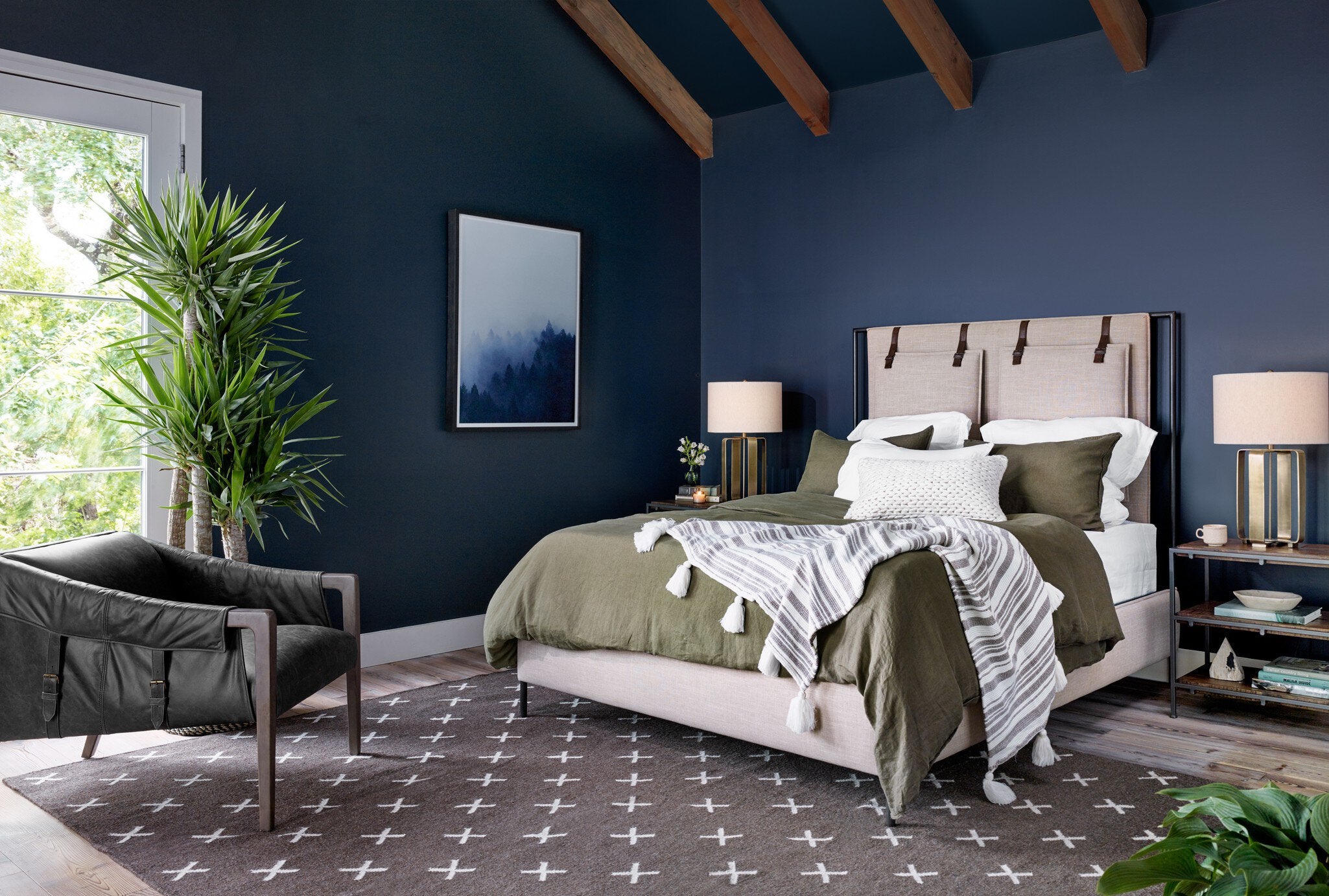 Leigh Upholstered Bed - Palm Ecru | Queen
