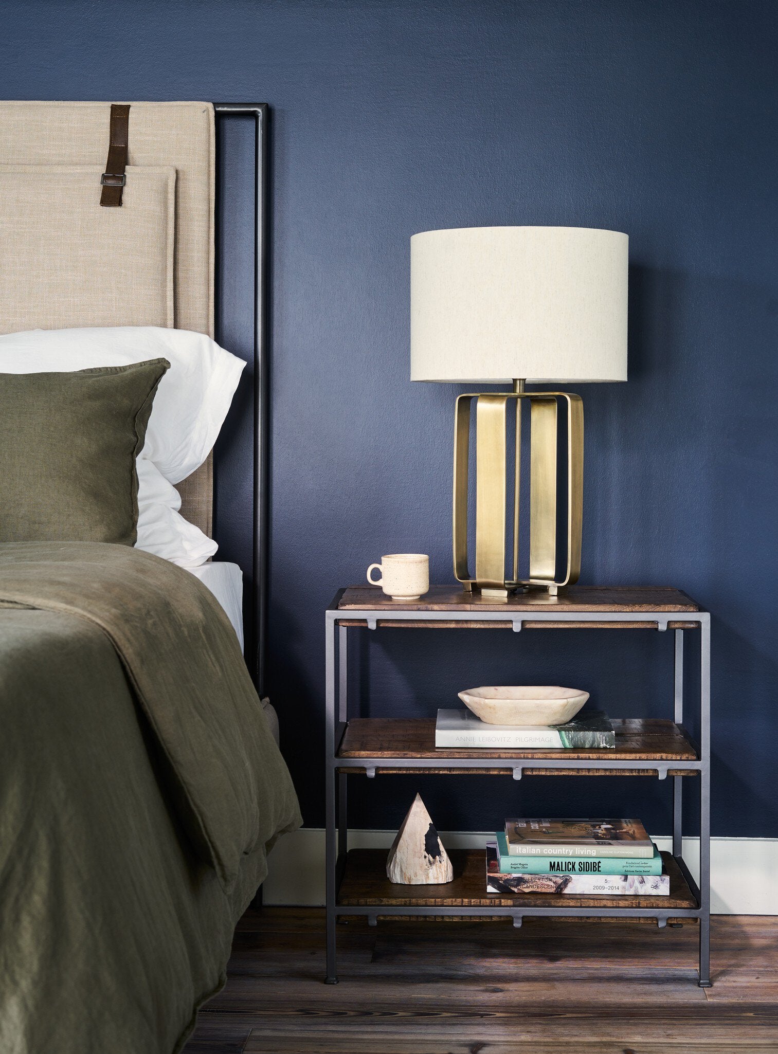 Leigh Upholstered Bed - Palm Ecru | Queen
