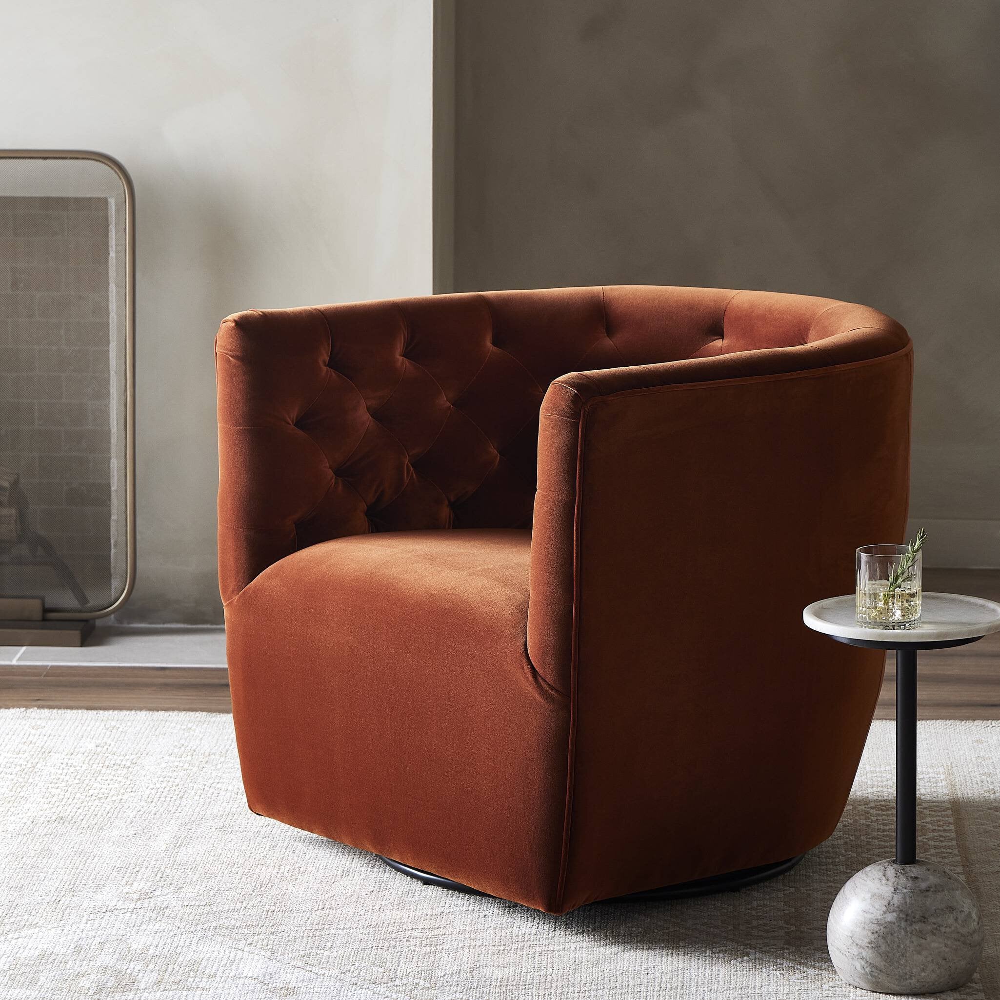 Hanover Swivel Chair - Sapphire Rust