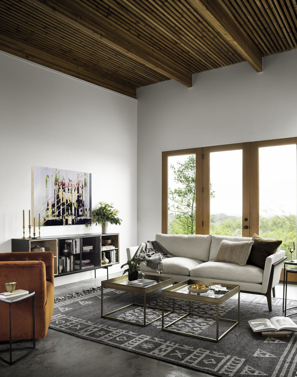 Hanover Swivel Chair - Sapphire Rust