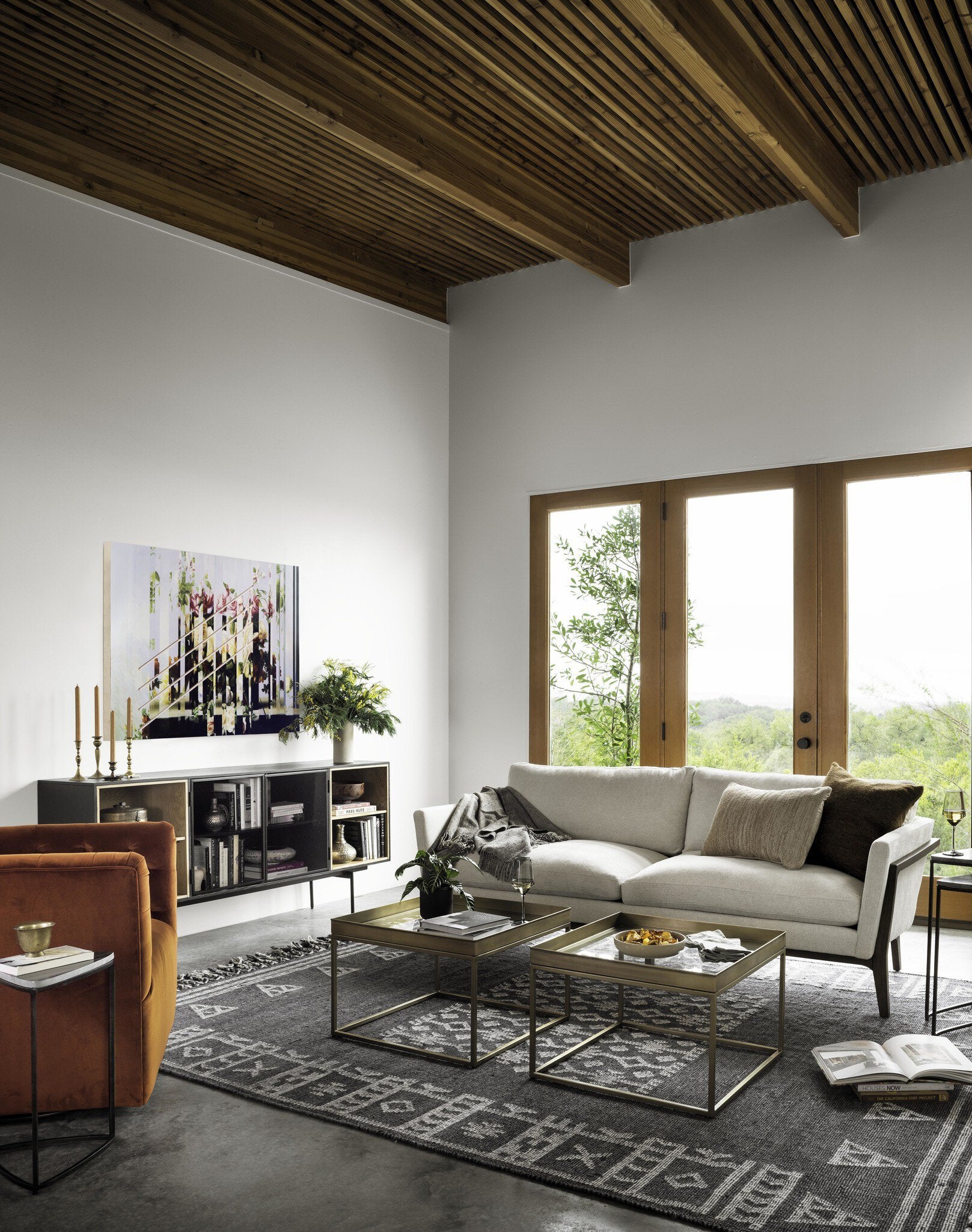 Hanover Swivel Chair - Sapphire Rust