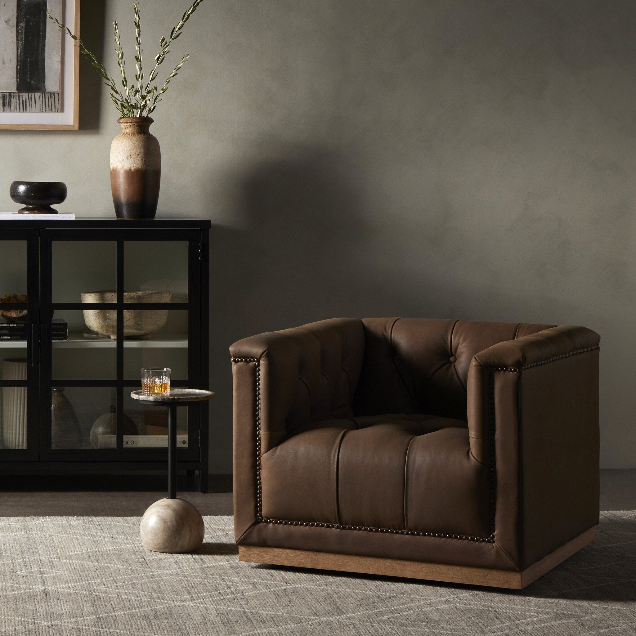 Maxx Swivel Chair - Umber Grey