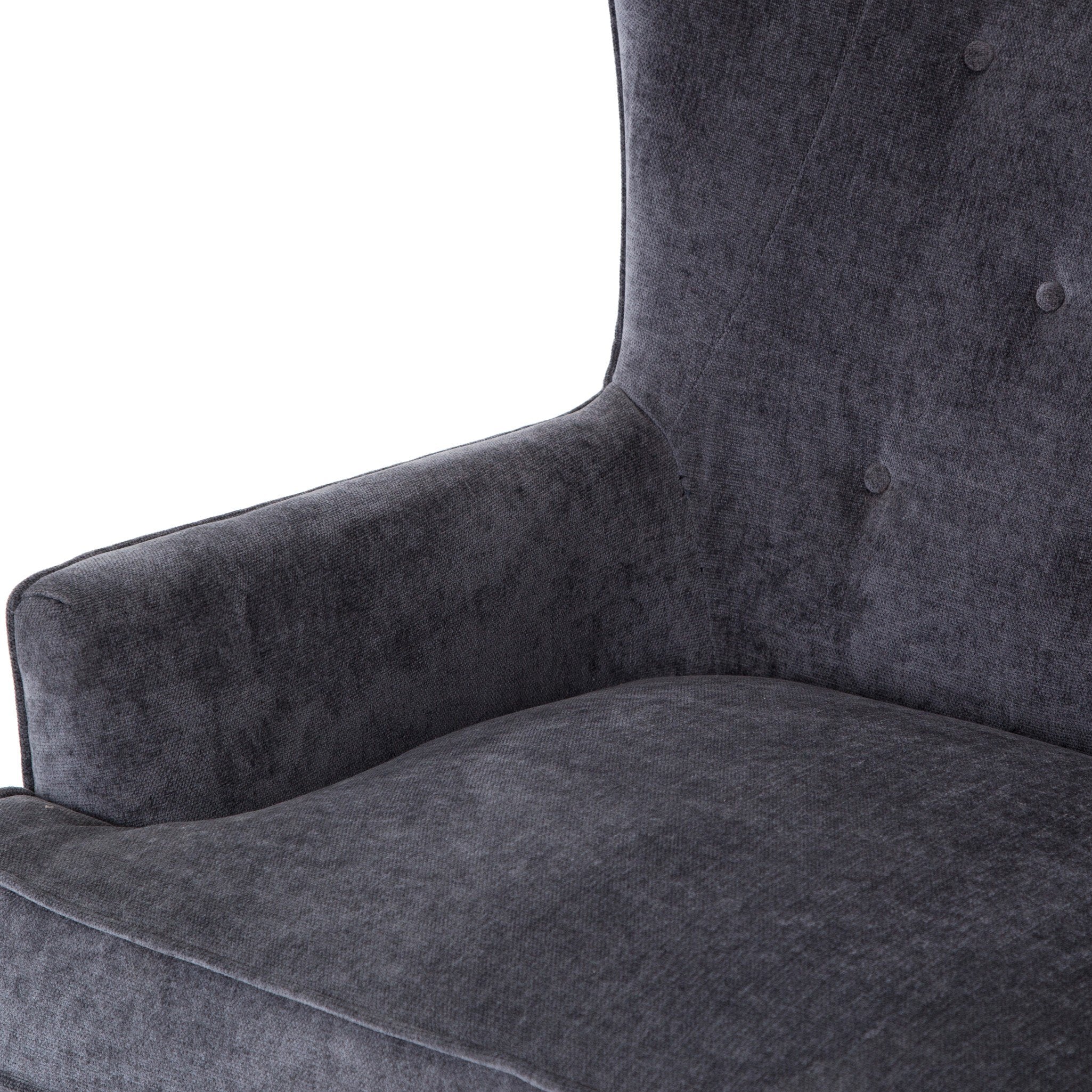 Clermont Chair - Charcoal Worn Velvet