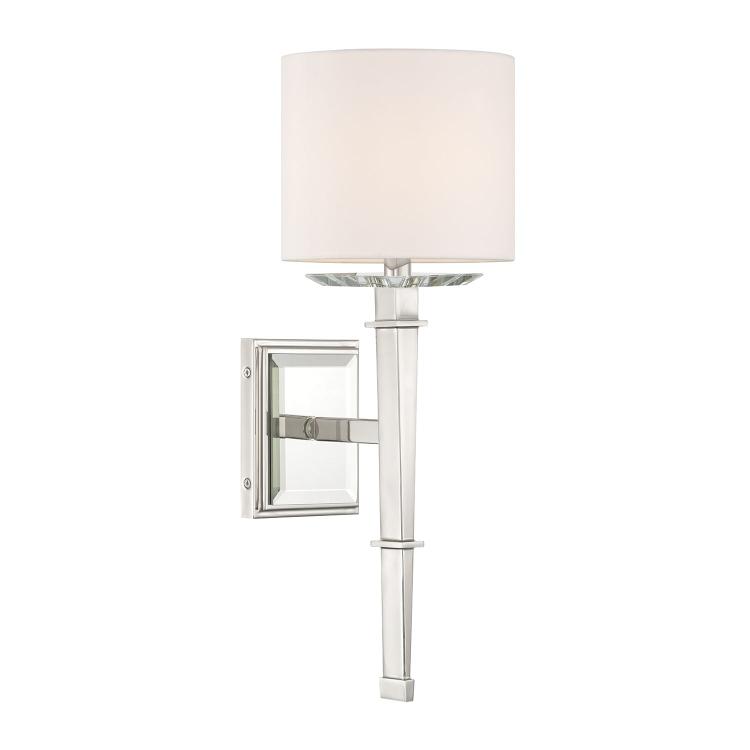 Clifton 8'' Polished Nickel Sconce