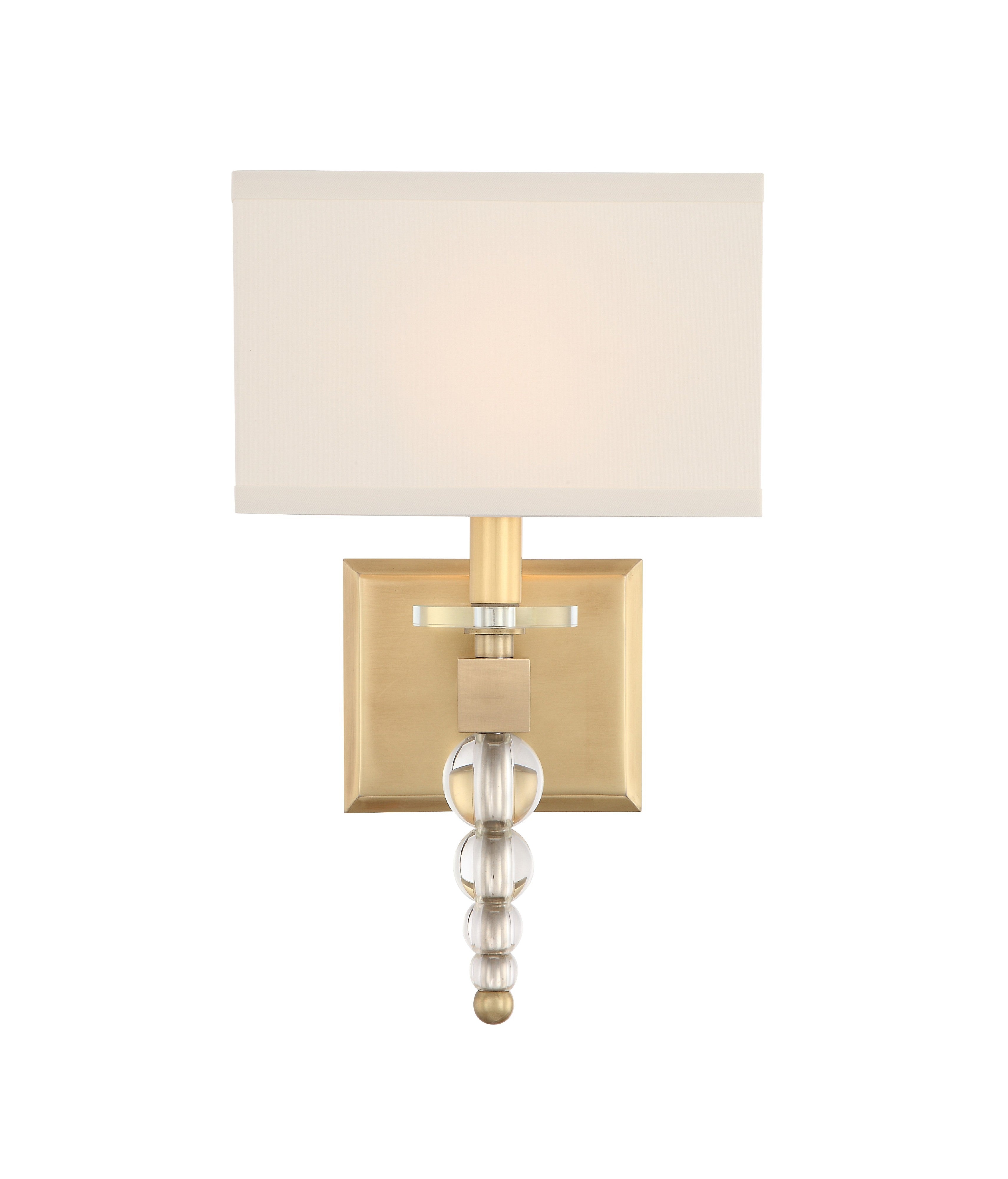 Clover 9.5'' Aged Brass Sconce