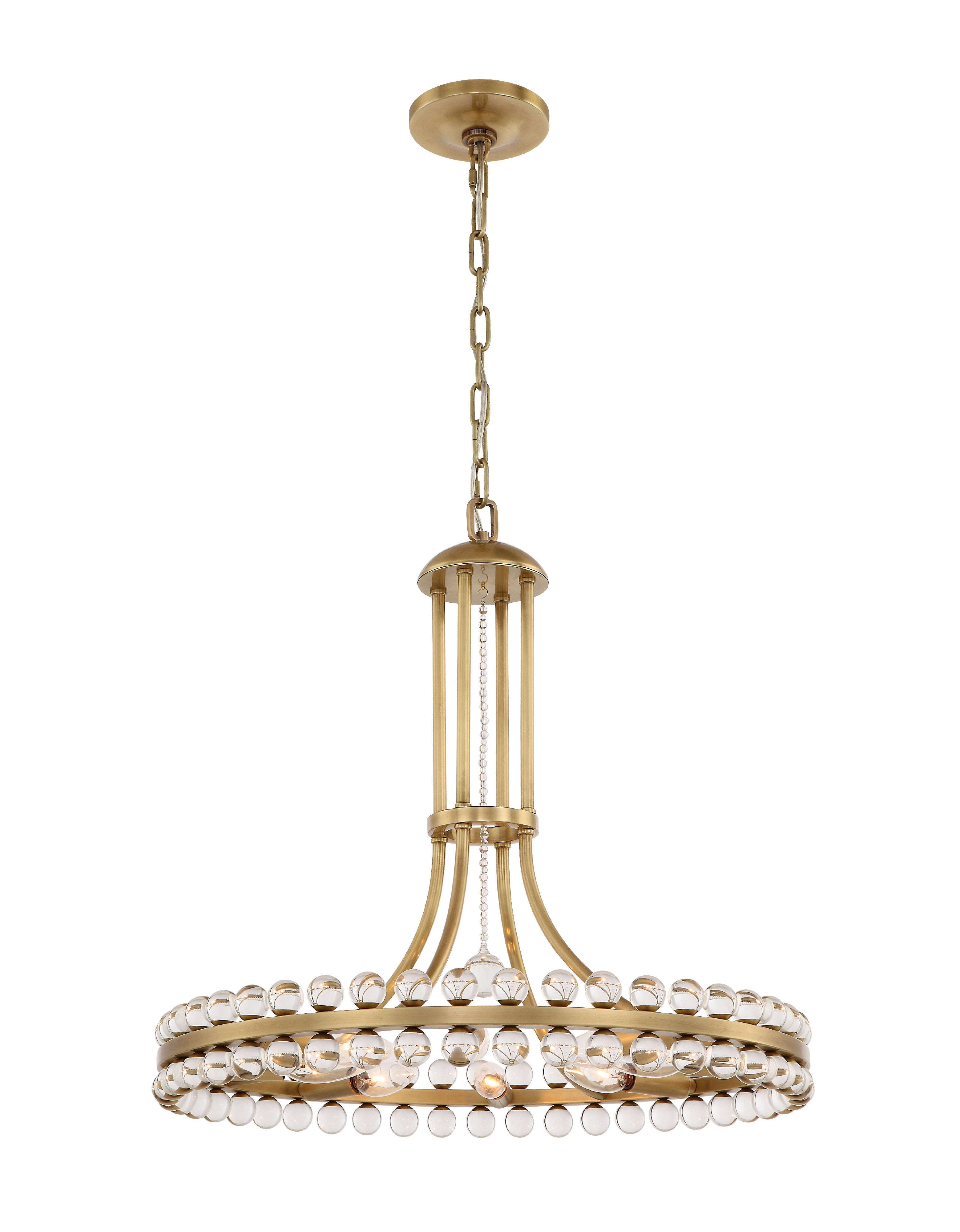 Clover 22.5'' Aged Brass Chandelier