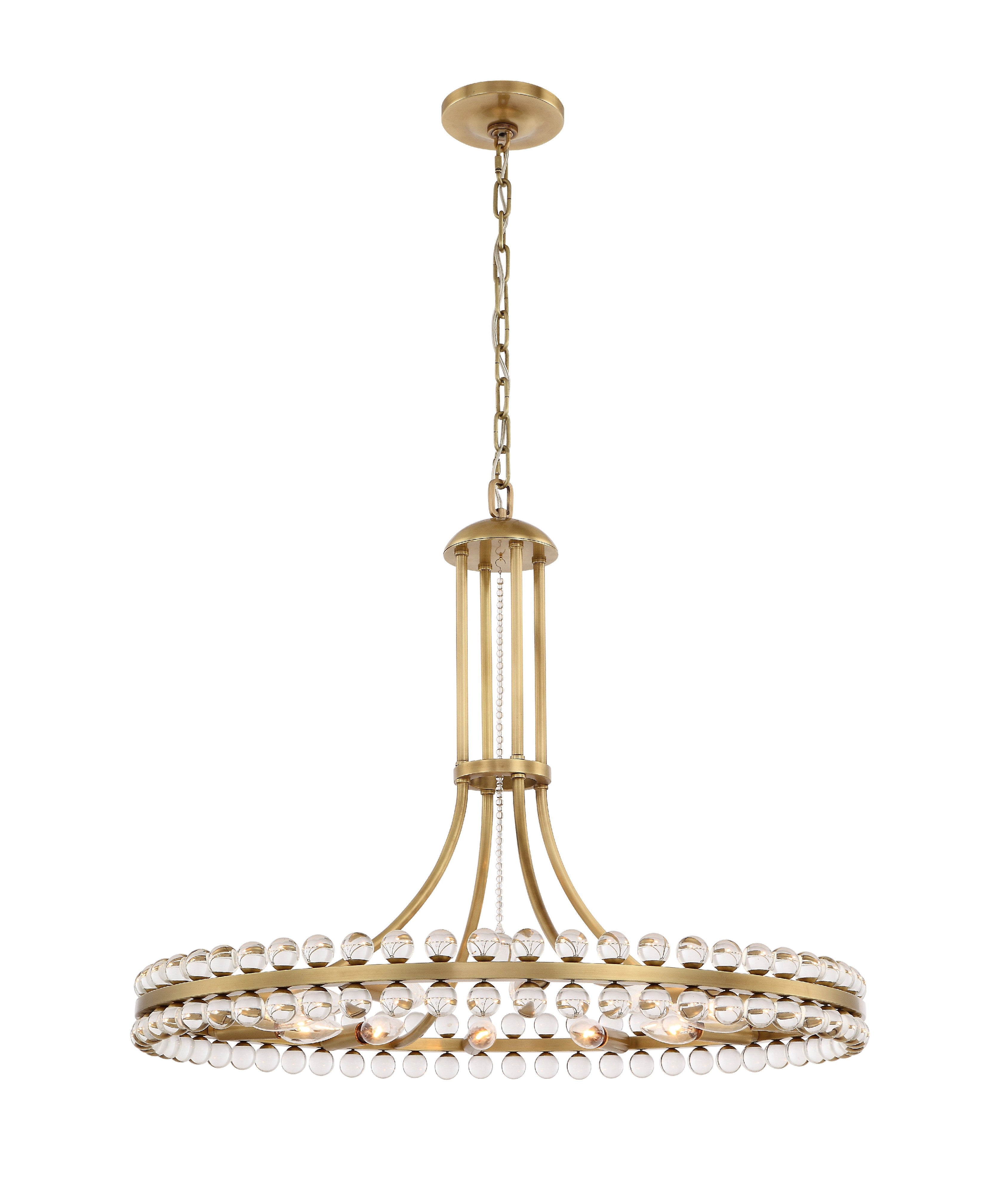Clover 28.75'' Aged Brass Chandelier