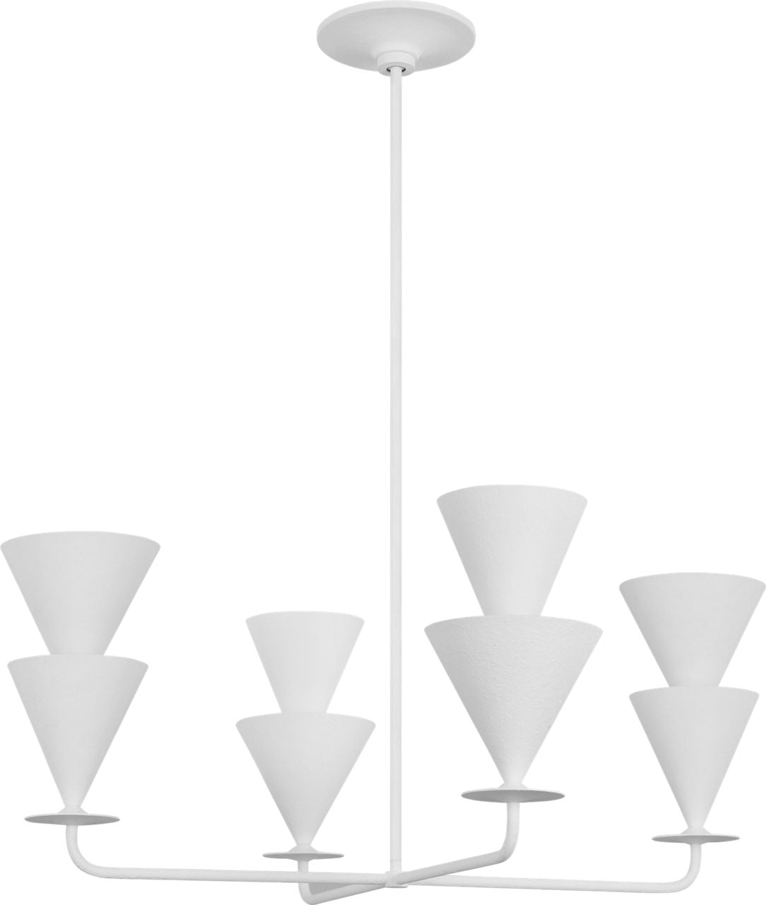 Cornet Large Chandelier Cast Plaster