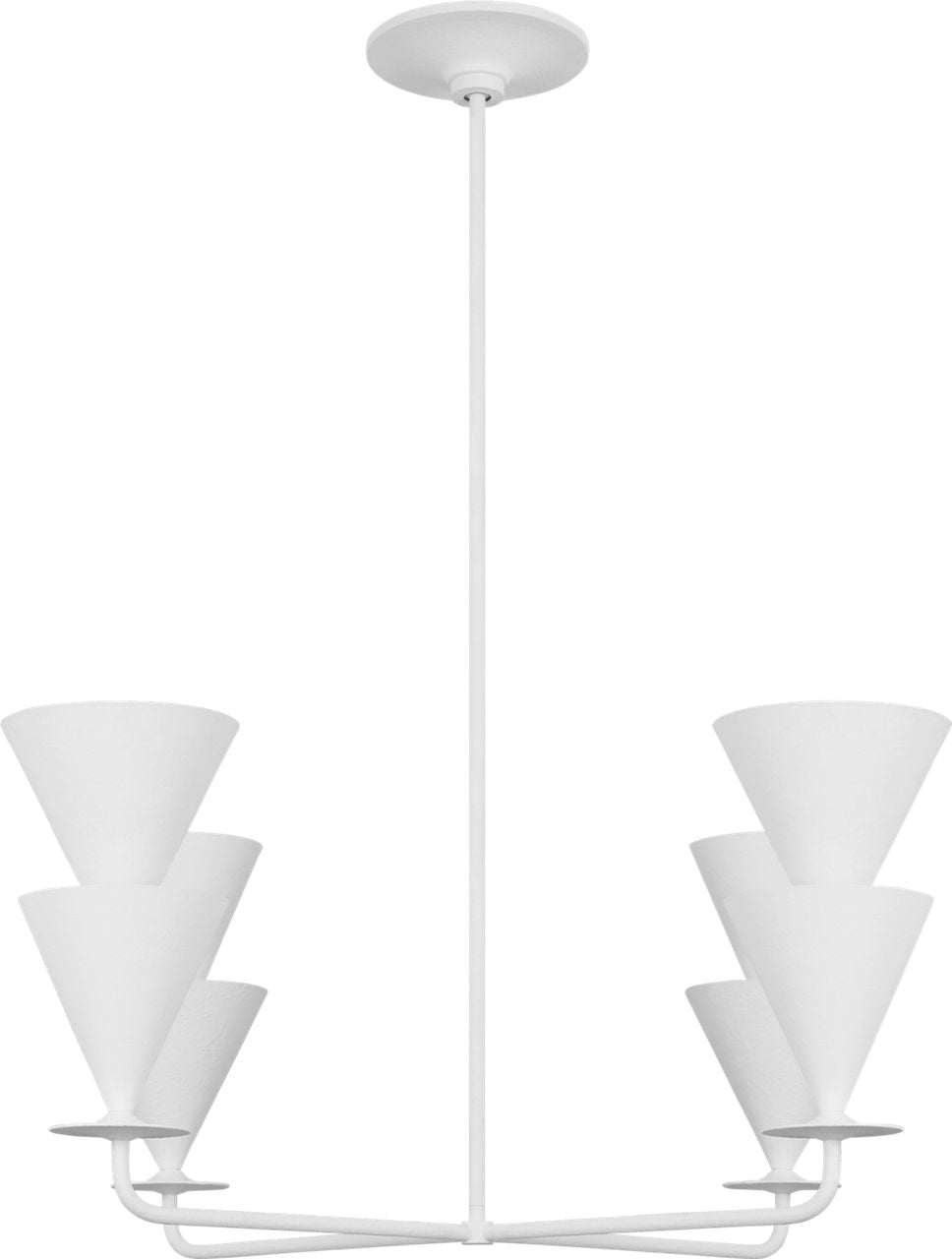 Cornet Large Chandelier Cast Plaster